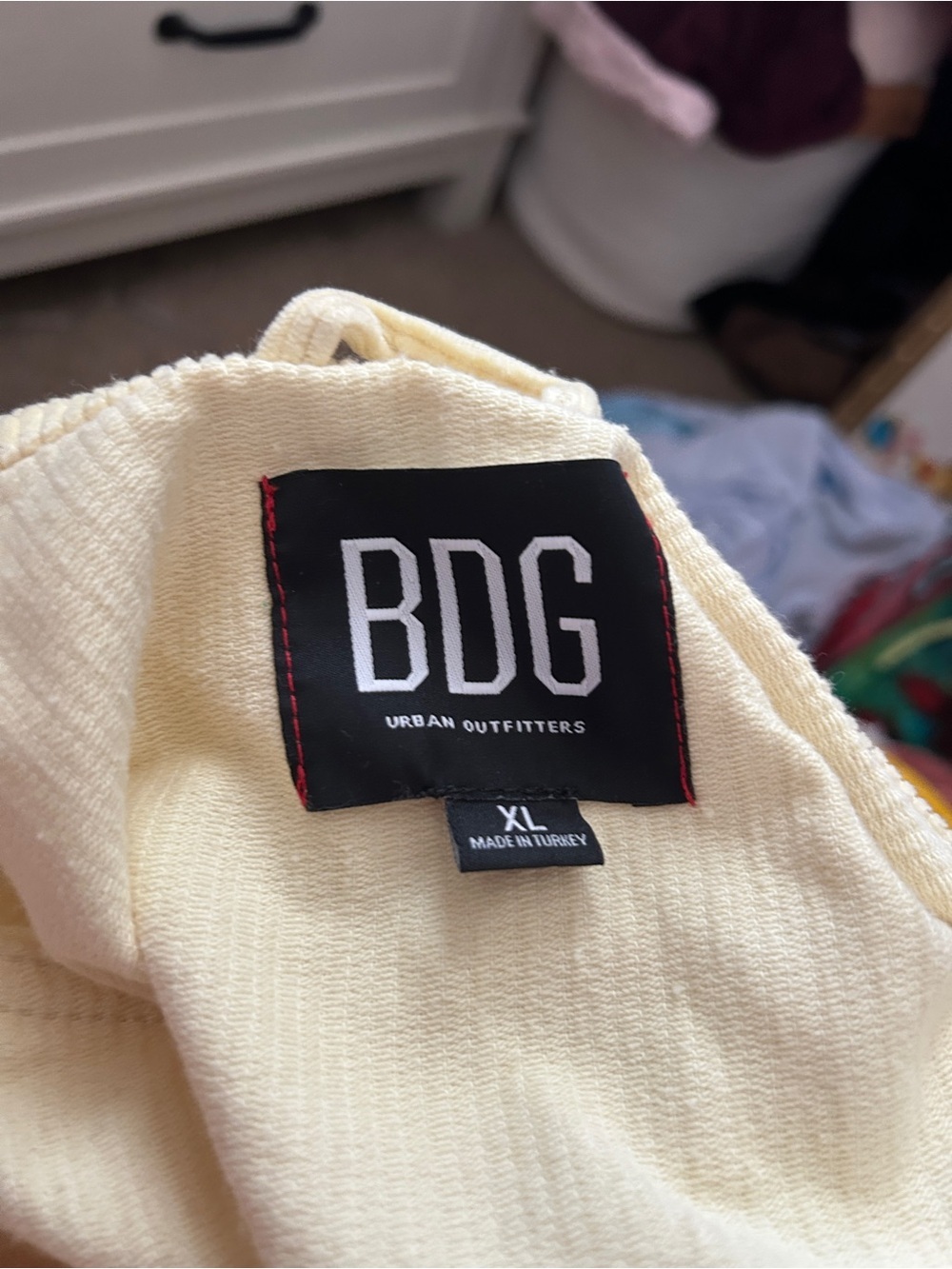BDG Urban Outfitters Corduroy Yellow Trucker Jean Jacket Size XL - Picture 8 of 8